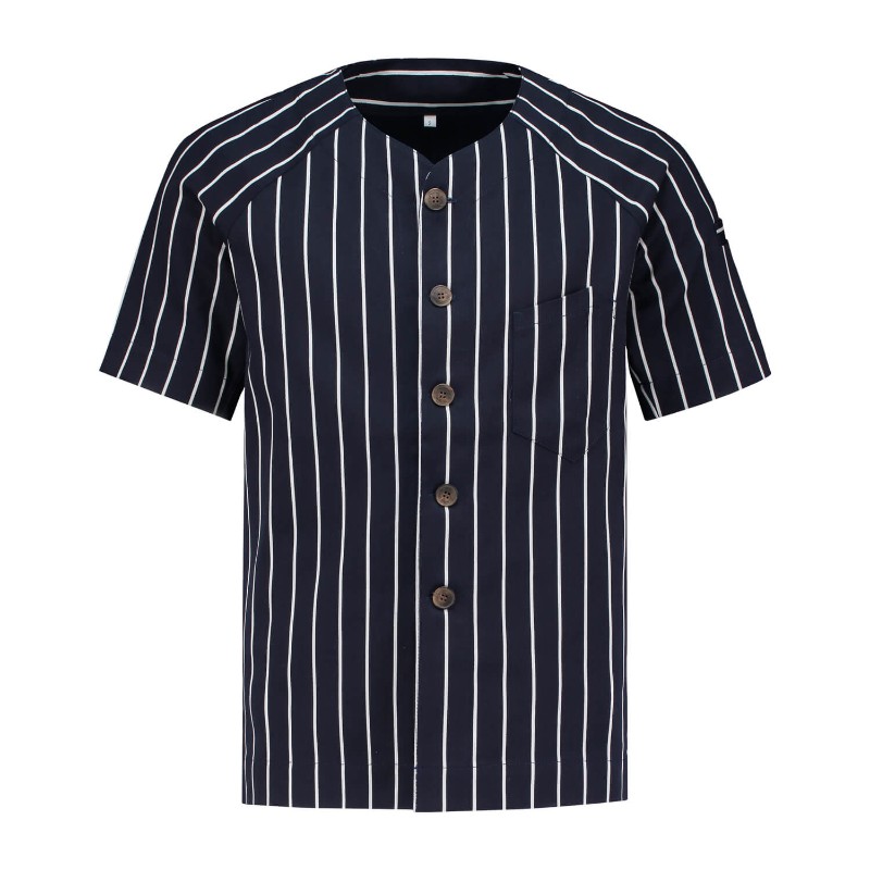 Short Sleeves Without Collar Buttons Stripe by Orient Uniforms for customers in Dubai, Abu Dhabi, Sharjah, Ajman and across the UAE