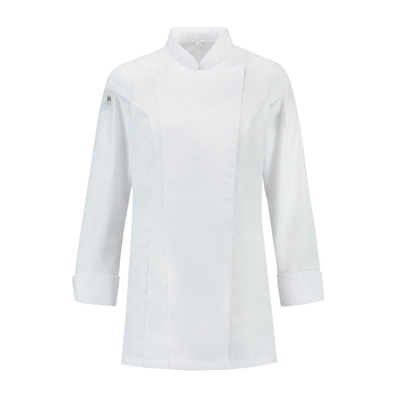 Ladies Chef Coat Closure by Orient Uniforms for customers in Dubai, Abu Dhabi, Sharjah, Ajman and across the UAE