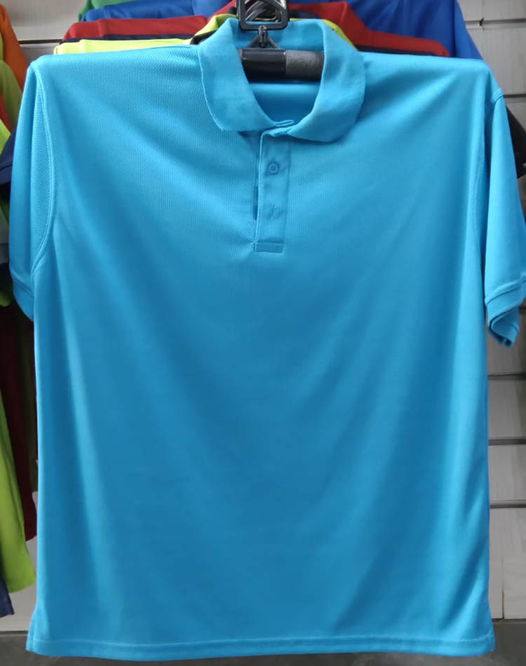 Dry Fit Collection Polo Aqua Bluee Color Polyester Mesh by Orient Uniforms for customers in Dubai, Abu Dhabi, Sharjah, Ajman and across the UAE