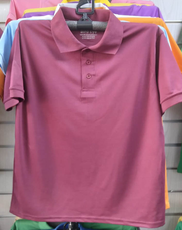Dry Fit Collection Polo Burgundy Color Polyester Mesh by Orient Uniforms for customers in Dubai, Abu Dhabi, Sharjah, Ajman and across the UAE