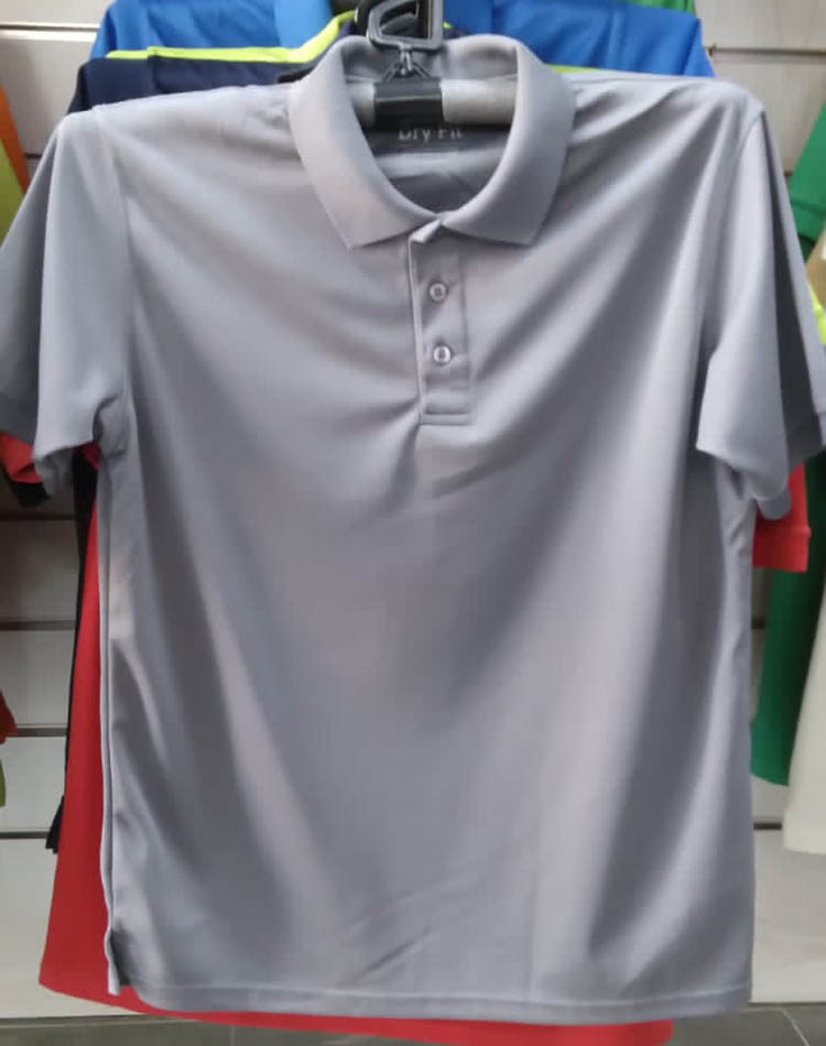 Dry Fit Collection Polo Gray Color Polyester Mesh by Orient Uniforms for customers in Dubai, Abu Dhabi, Sharjah, Ajman and across the UAE