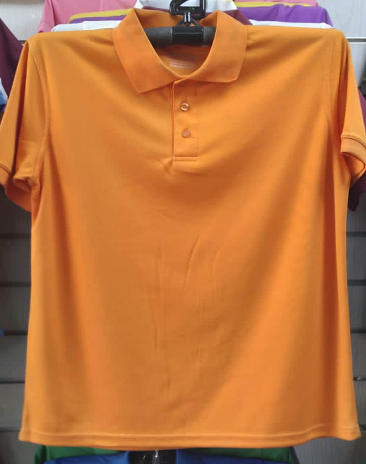 Dry Fit Collection Polo Orange Color Polyester Mesh by Orient Uniforms for customers in Dubai, Abu Dhabi, Sharjah, Ajman and across the UAE