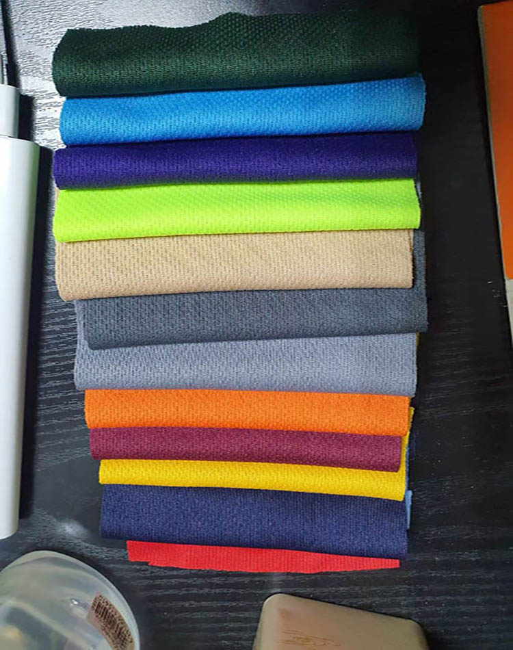 Dry Fit Collection Polyester Mesh Shade Card by Orient Uniforms for customers in Dubai, Abu Dhabi, Sharjah, Ajman and across the UAE