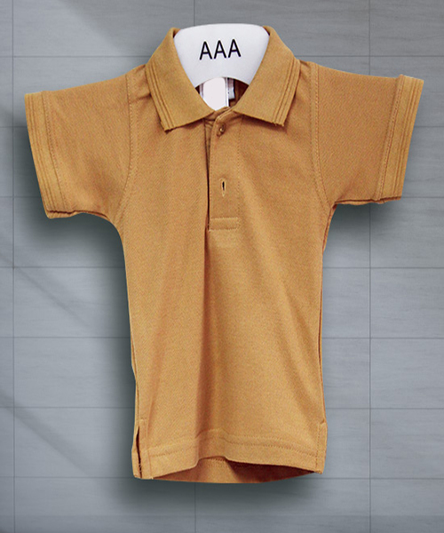 Kids Tshirts Beige Color Polo Children 2 4 Years by Orient Uniforms for customers in Dubai, Abu Dhabi, Sharjah, Ajman and across the UAE