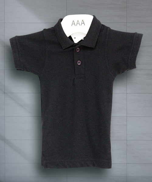 Kids Tshirts Black Polo 3 4 Years by Orient Uniforms for customers in Dubai, Abu Dhabi, Sharjah, Ajman and across the UAE