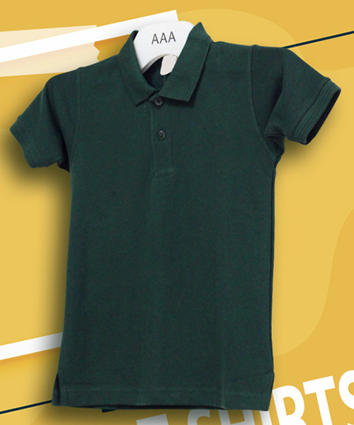Kids Tshirts Dark Green Polo 3 4 Years by Orient Uniforms for customers in Dubai, Abu Dhabi, Sharjah, Ajman and across the UAE