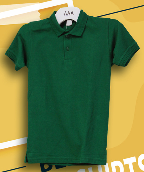 Kids Tshirts Dark Green Polo 3 Years by Orient Uniforms for customers in Dubai, Abu Dhabi, Sharjah, Ajman and across the UAE