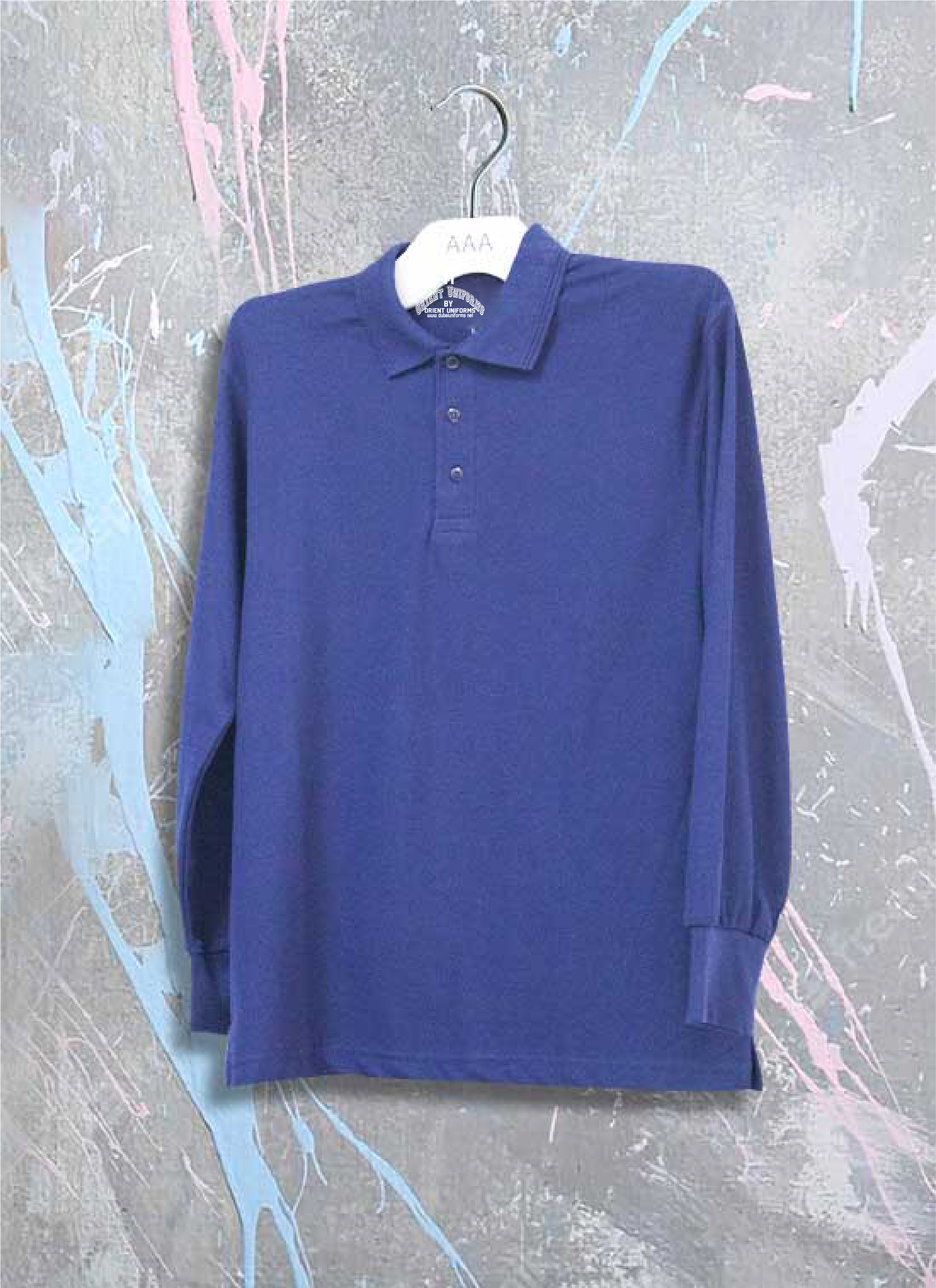 Polo S Bluee Full Sleeves Shirt Cotton by Orient Uniforms for customers in Dubai, Abu Dhabi, Sharjah, Ajman and across the UAE