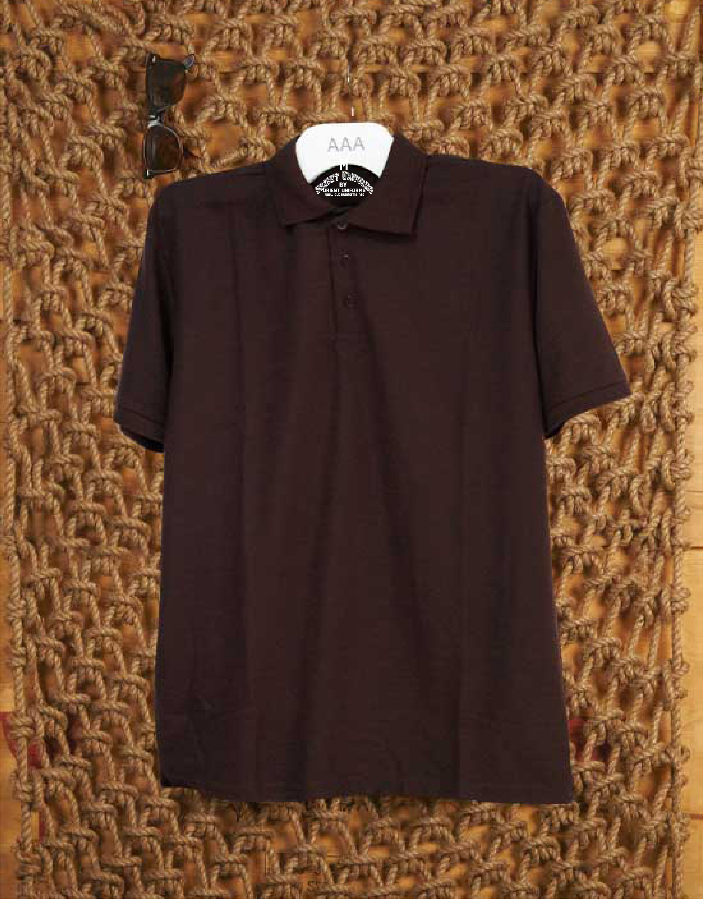 Polo S Dark Brown Shirt by Orient Uniforms for customers in Dubai, Abu Dhabi, Sharjah, Ajman and across the UAE