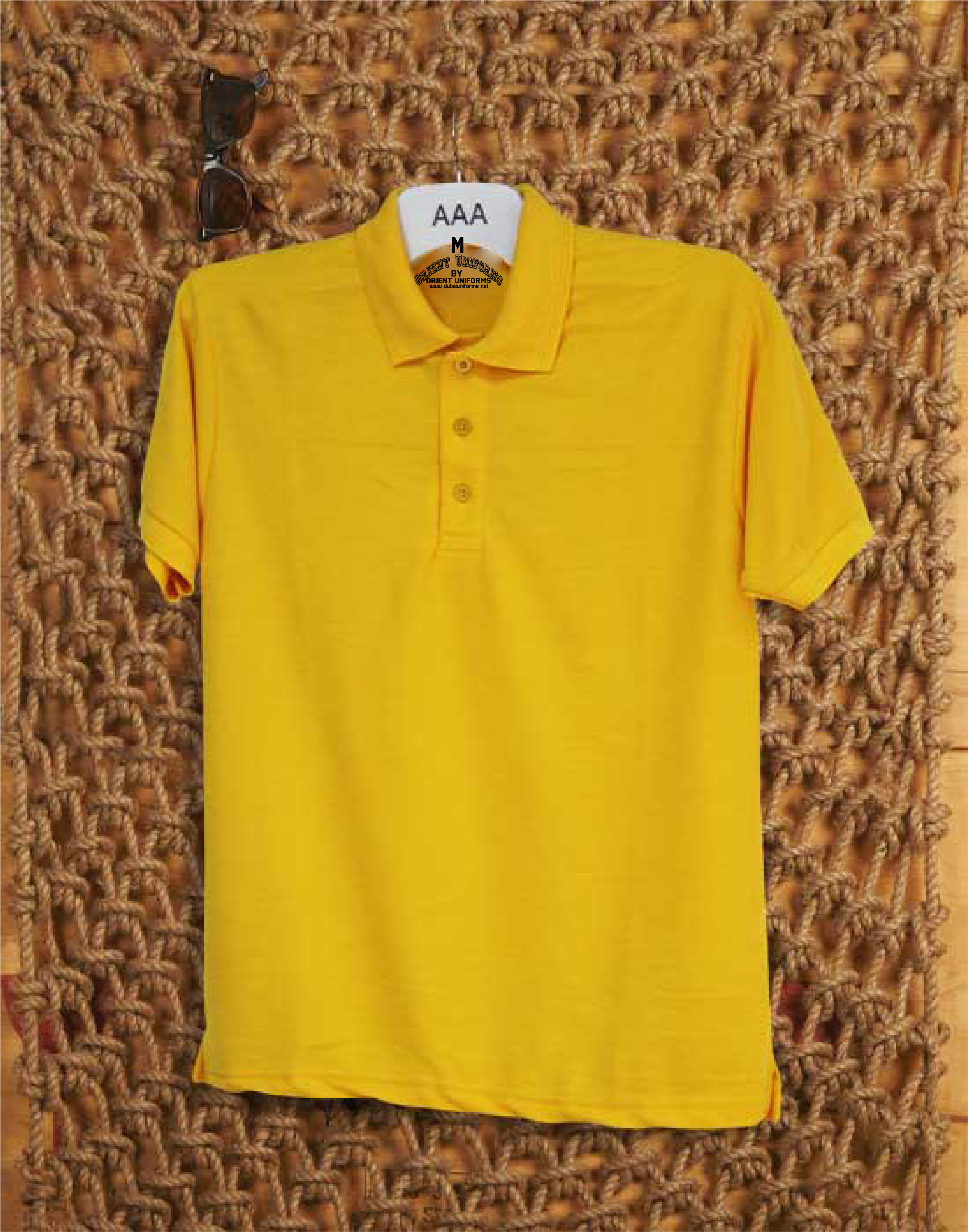 Polo S Golden Yellow Shirt by Orient Uniforms for customers in Dubai, Abu Dhabi, Sharjah, Ajman and across the UAE