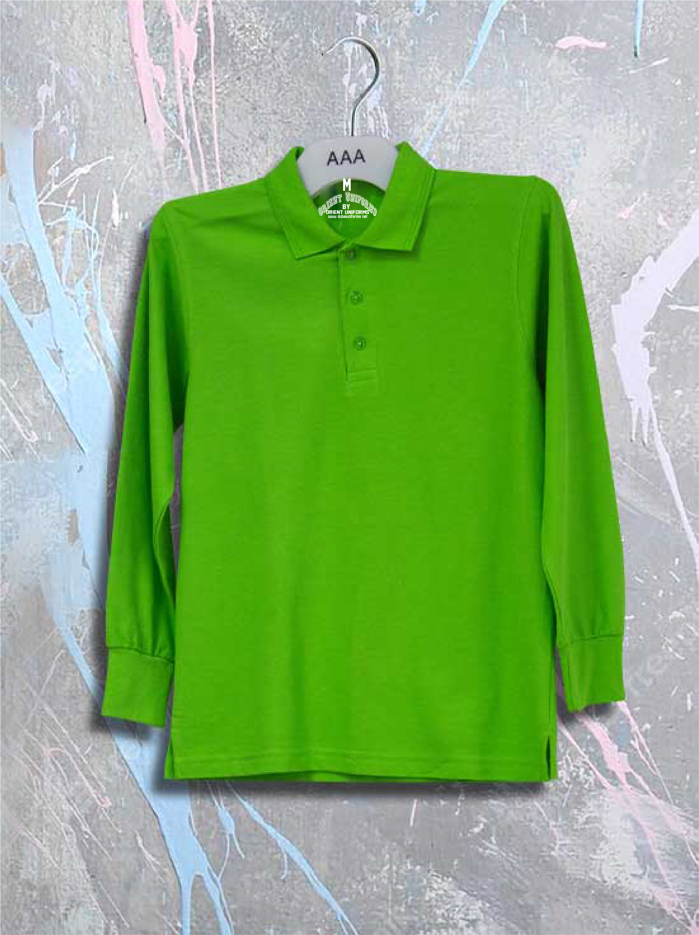 Polo S Light Green Full Sleeves Shirt Cotton by Orient Uniforms for customers in Dubai, Abu Dhabi, Sharjah, Ajman and across the UAE