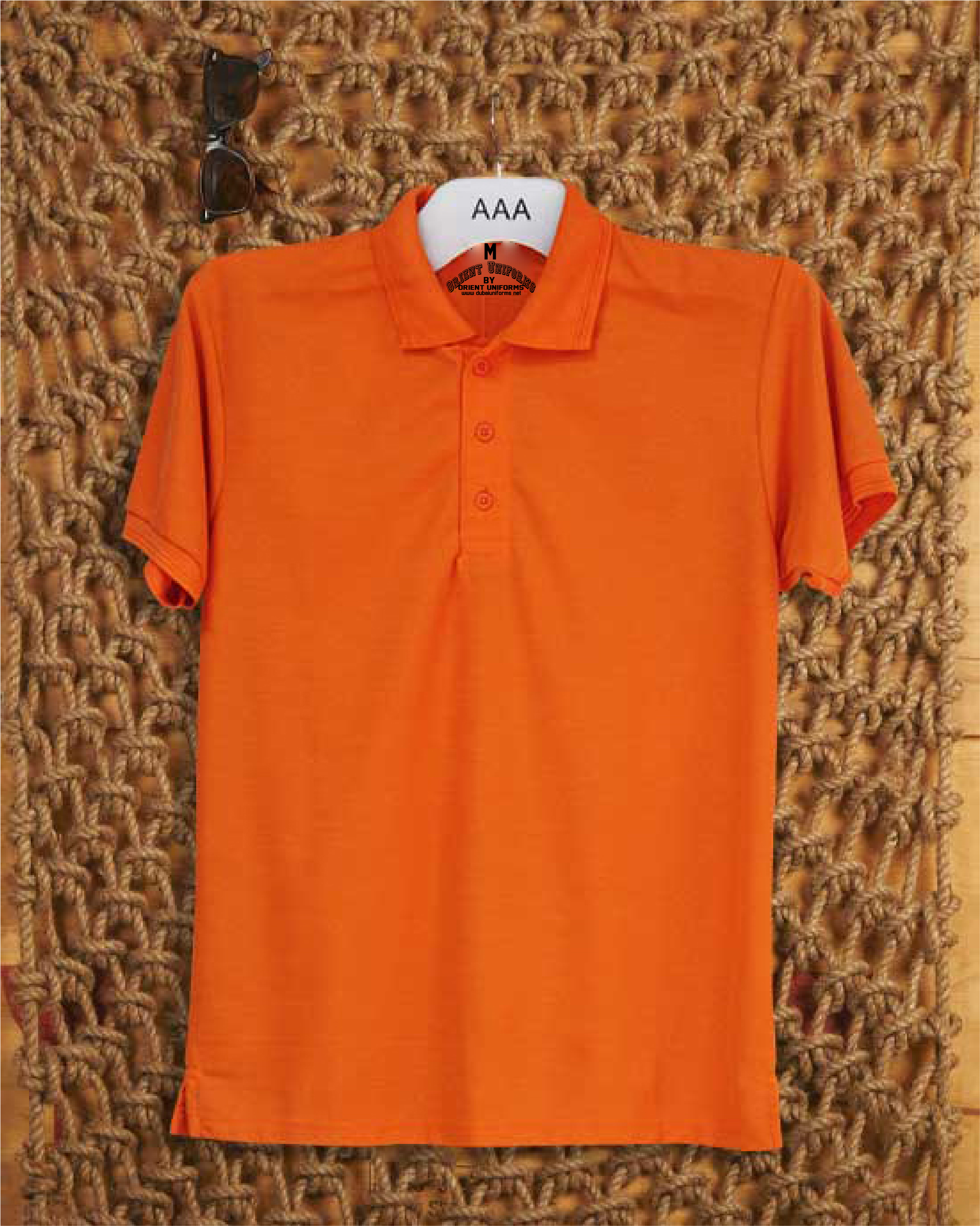 Polo S Orange Shirt by Orient Uniforms for customers in Dubai, Abu Dhabi, Sharjah, Ajman and across the UAE