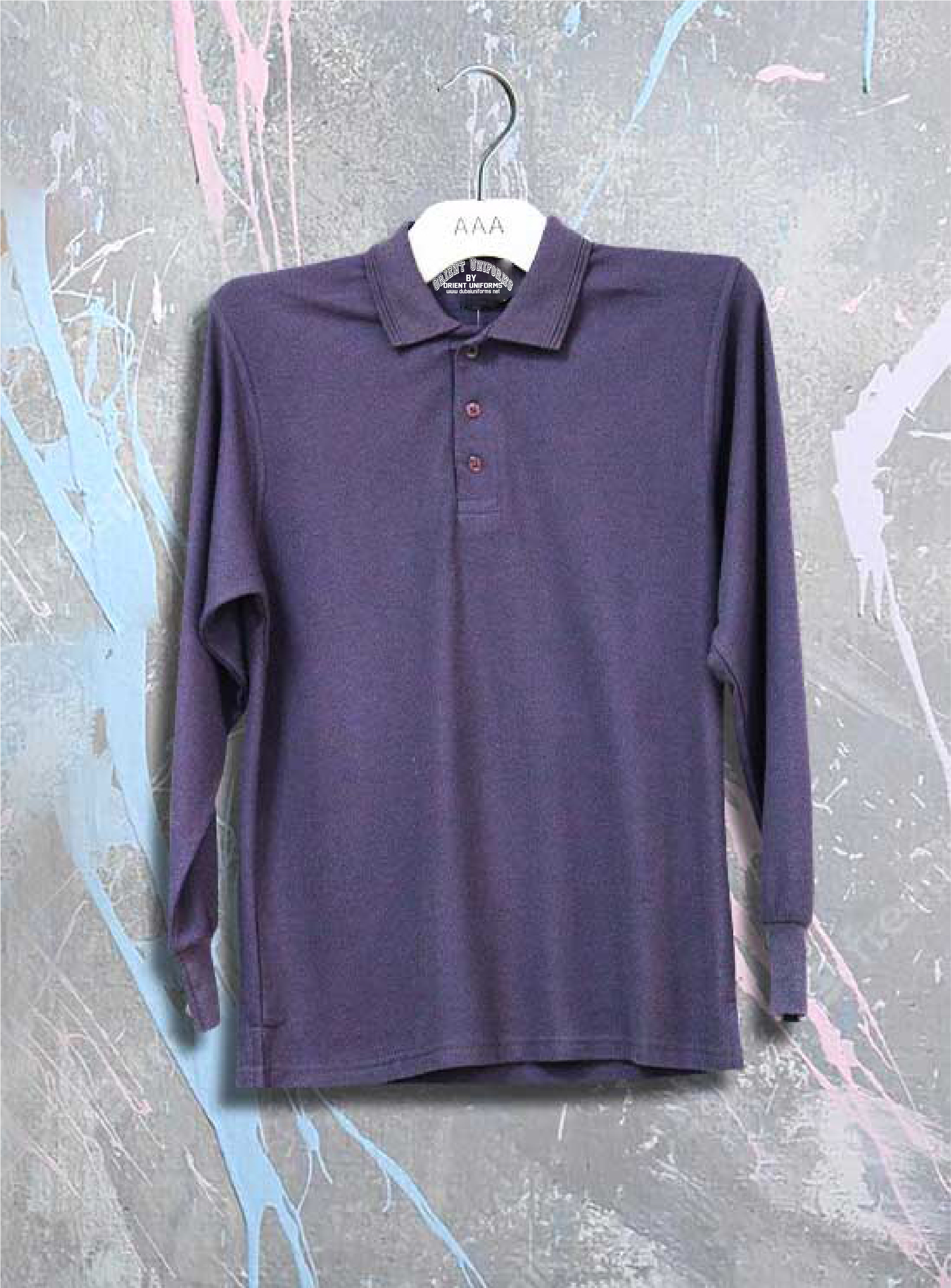 Polo S Purple Full Sleeves Shirt Cotton by Orient Uniforms for customers in Dubai, Abu Dhabi, Sharjah, Ajman and across the UAE
