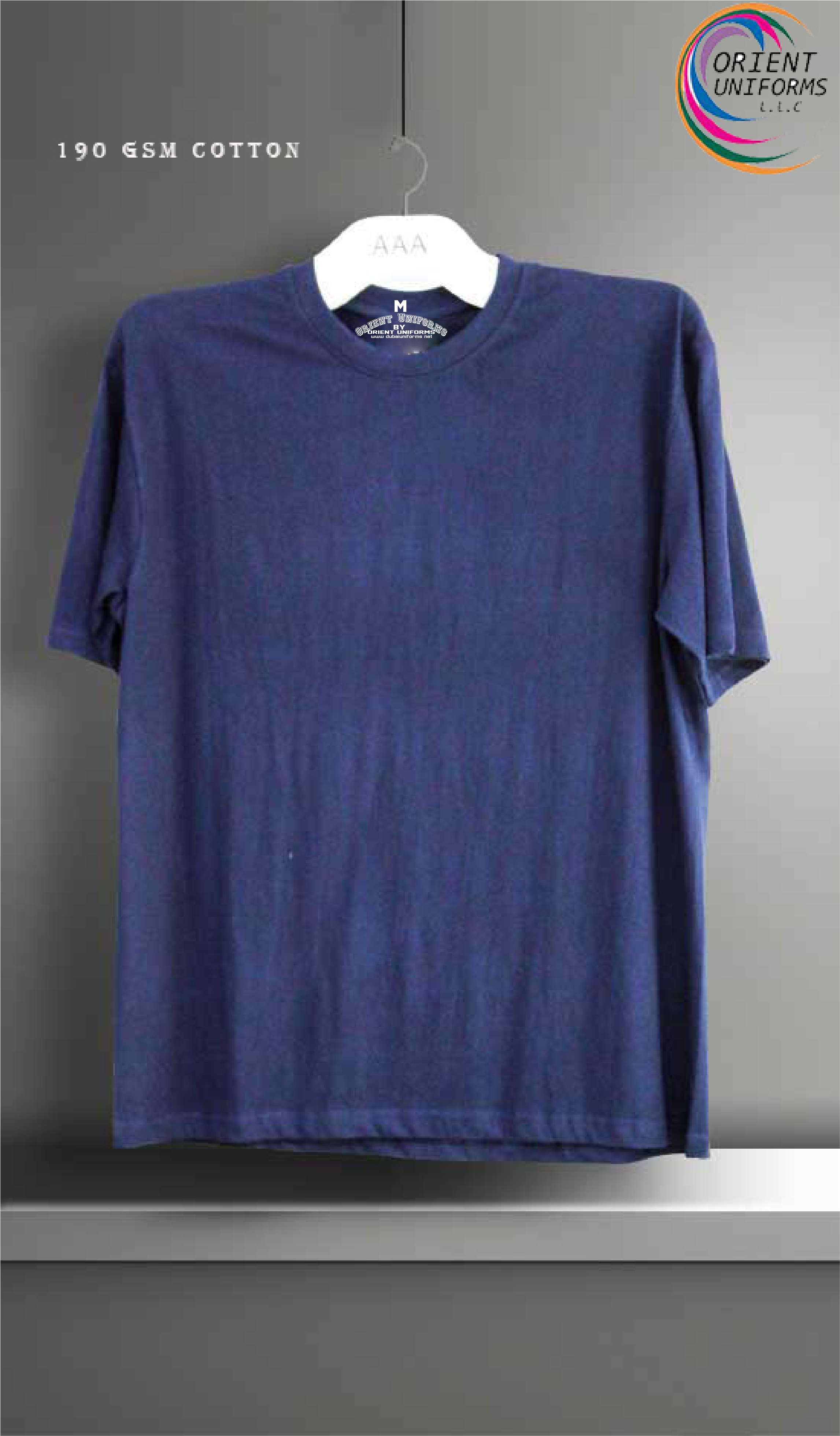 Round Neck Tshirts Navy Color Tshirt by Orient Uniforms for customers in Dubai, Abu Dhabi, Sharjah, Ajman and across the UAE